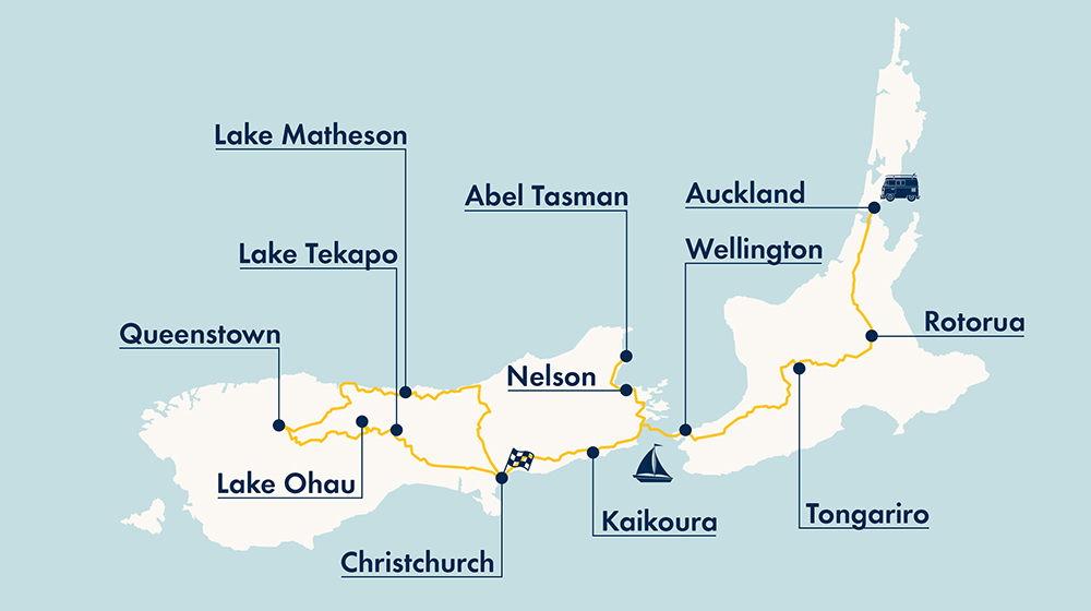 AIFS-Adventure-Trip-Neuseeland-Kiwi-Encounter-Map-Karte
