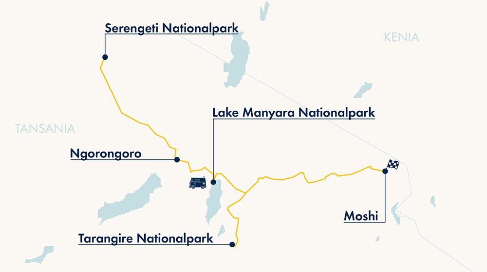 AIFS-Adventure-Trips-Tansania-Big-5-Wildlife-Camping-Safari-Map-Karte