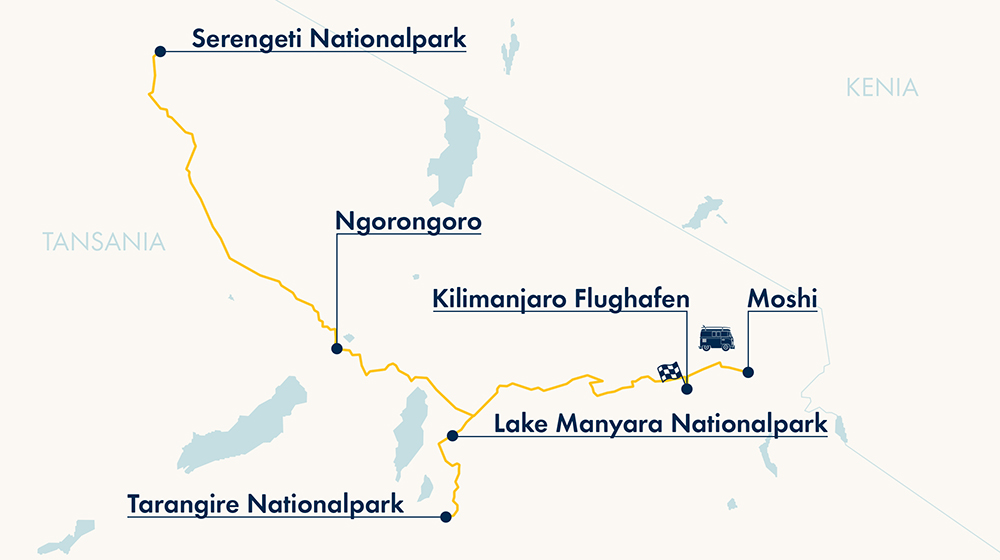 AIFS-Adventure-Trips-Tansania-Northern-Tanzania-Explorer-Map-Karte