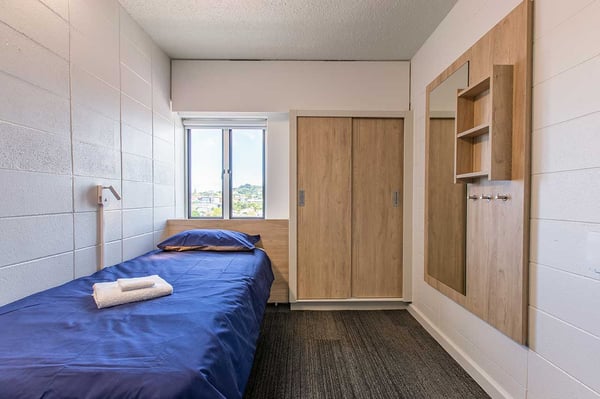 Die Unterkunft Park Towers bei der AIFS Sprachreise nach Neuseeland: Einzelbett