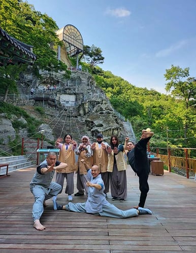 Sunmudo Training im Tempel beim Adventure Trip in Südkorea mit AIFS