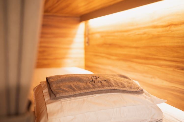Bett in der Unterkunft bei der Freiwilligenarbeit in Südkorea mit AIFS