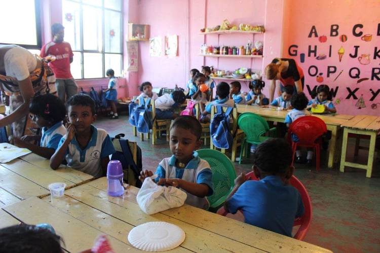 Klassenraum beim Freiwilligenprojekt in Sri Lanka